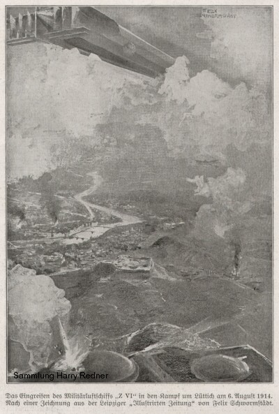 Bombardierung Lttichs durch das Luftschiff Z VI "Cln"