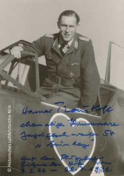 Genereal Johannes Trautloff Kommodore JG 54 Grnherz auf dem Butzweilerhof