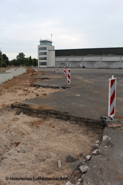 Zerstrung des historischen Rollfeld fr eine Strae um den 24. Mai 2015.
