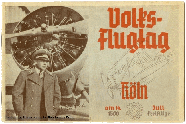 Deckblatt Volksflugtag 1935 Flughafen Kln Butzweilerhof