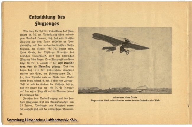 Volksflugtag 1935 Flughafen Kln Butzweilerhof Erklrung Entwicklung des Flugzeuges