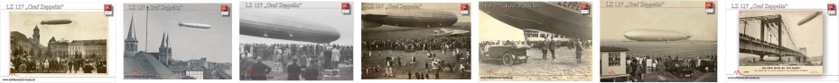 Historische Bilder der Lanundg der Graf Zeppelin auf dem Butzweilerhof sowie berfahrt von Mlheimer Brcke und Neumarkt in Kln.