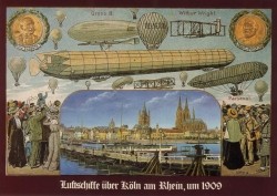 Wallpaper Grafik Luftschiffe über Köln